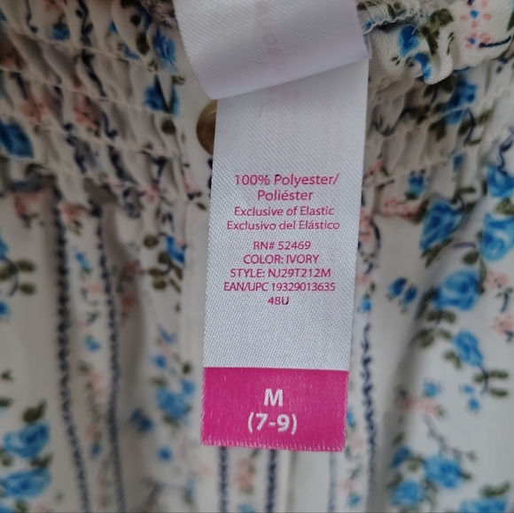 No Boundaries Women's Medium Floral Short-sleeve Blouse Criss Cross Back - Picture 6 of 7